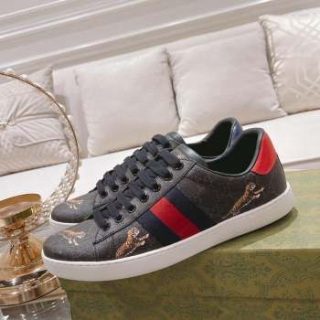 Gucci Ace GG Canvas Sneakers with Tigers Black 3 2023 1012 (SS-231012074)