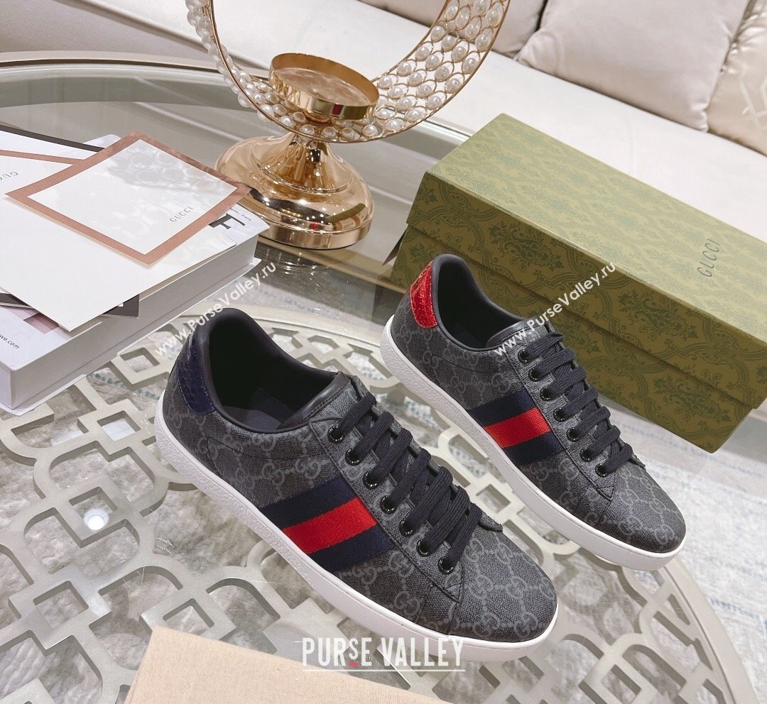 Gucci Ace GG Canvas Sneakers Black 9 2023 1012 (SS-231012080)