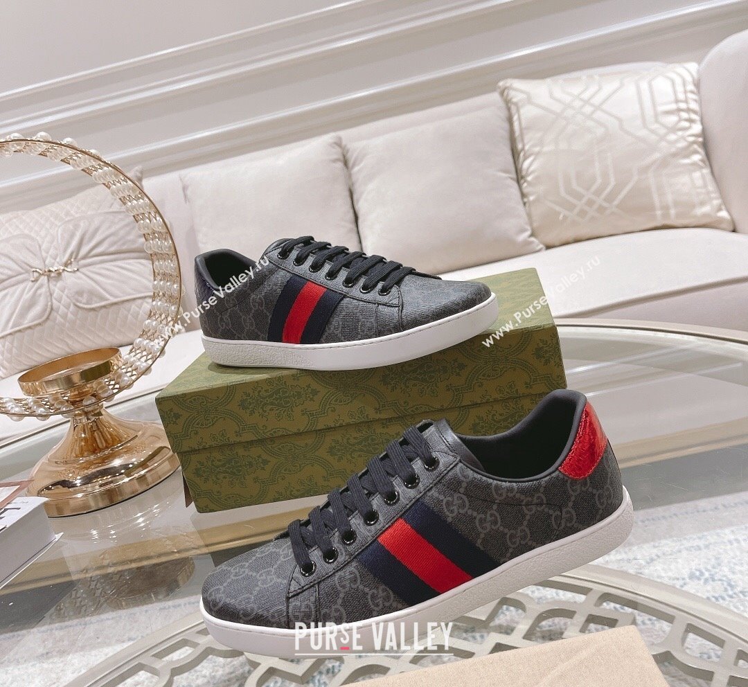 Gucci Ace GG Canvas Sneakers Black 9 2023 1012 (SS-231012080)