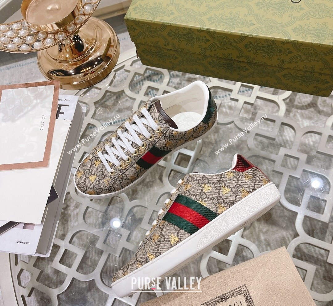 Gucci Ace GG Canvas Sneakers Beige 11 2023 1012 (SS-231012082)