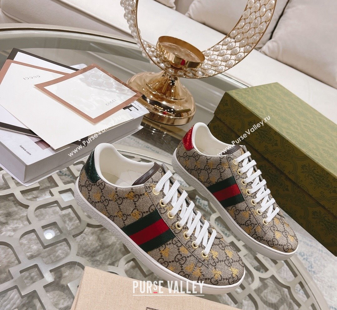 Gucci Ace GG Canvas Sneakers Beige 11 2023 1012 (SS-231012082)