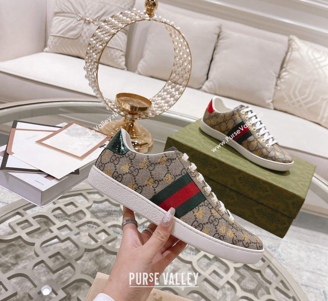 Gucci Ace GG Canvas Sneakers Beige 11 2023 1012 (SS-231012082)