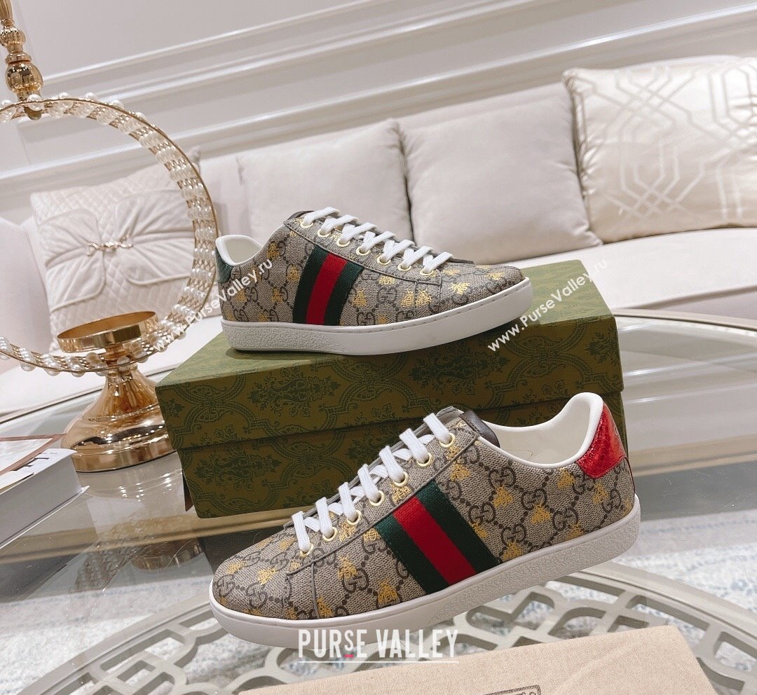 Gucci Ace GG Canvas Sneakers Beige 11 2023 1012 (SS-231012082)