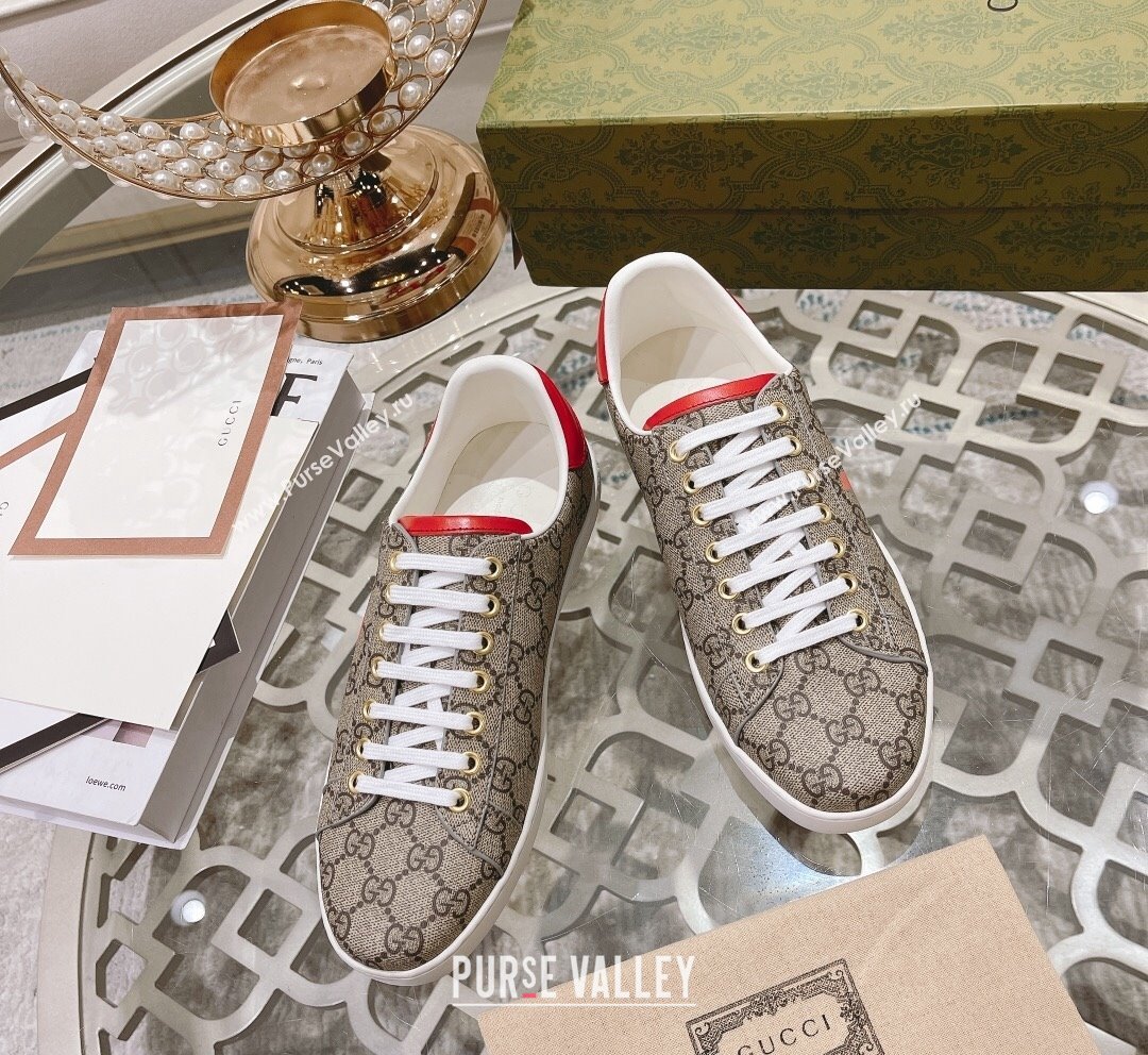 Gucci Ace GG Canvas Sneakers LOVE Beige 12 2023 1012 (SS-231012083)