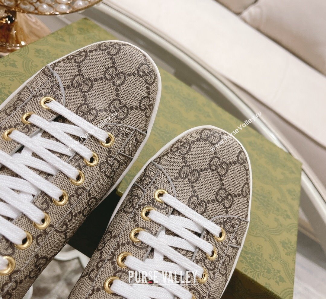 Gucci Ace GG Canvas Sneakers LOVE Beige 12 2023 1012 (SS-231012083)