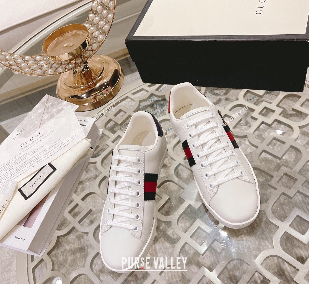 Gucci Ace Leather Sneakers DOG White 13 2023 1012 (SS-231012084)