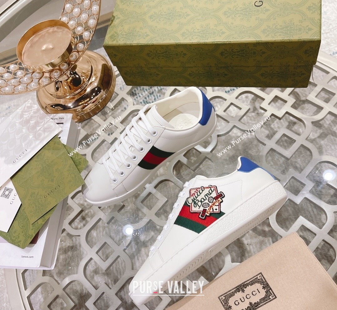 Gucci Ace Leather Sneakers GUCCI BAMD White 2023 1012 (SS-231012090)