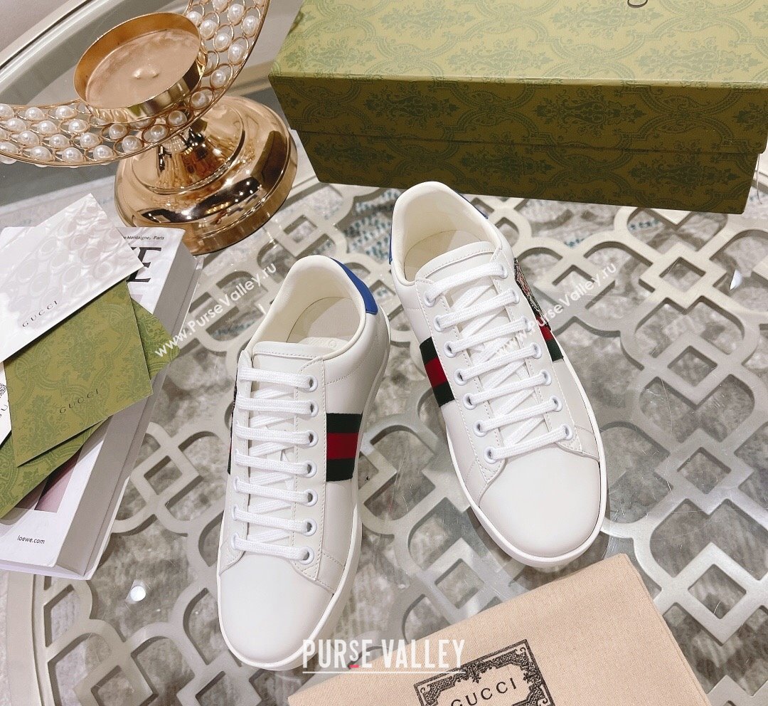 Gucci Ace Leather Sneakers GUCCI BAMD White 2023 1012 (SS-231012090)