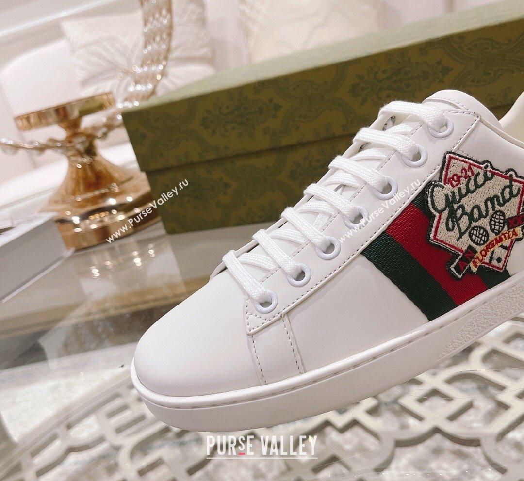 Gucci Ace Leather Sneakers GUCCI BAMD White 2023 1012 (SS-231012090)