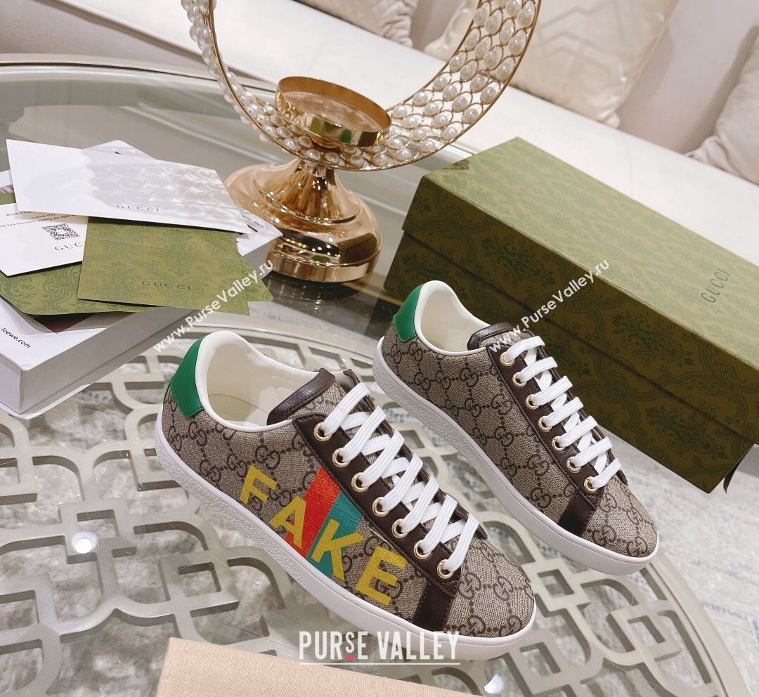 Gucci Ace GG Canvas Sneakers NOT FAKE Beige 2023 1012 (SS-231012091)