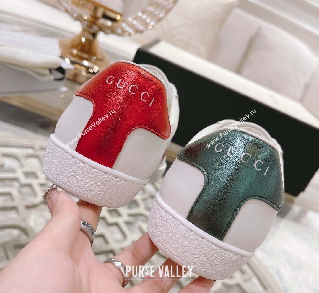 Gucci Ace Leather Sneakers GG Apple White 2023 1012 (SS-231012095)