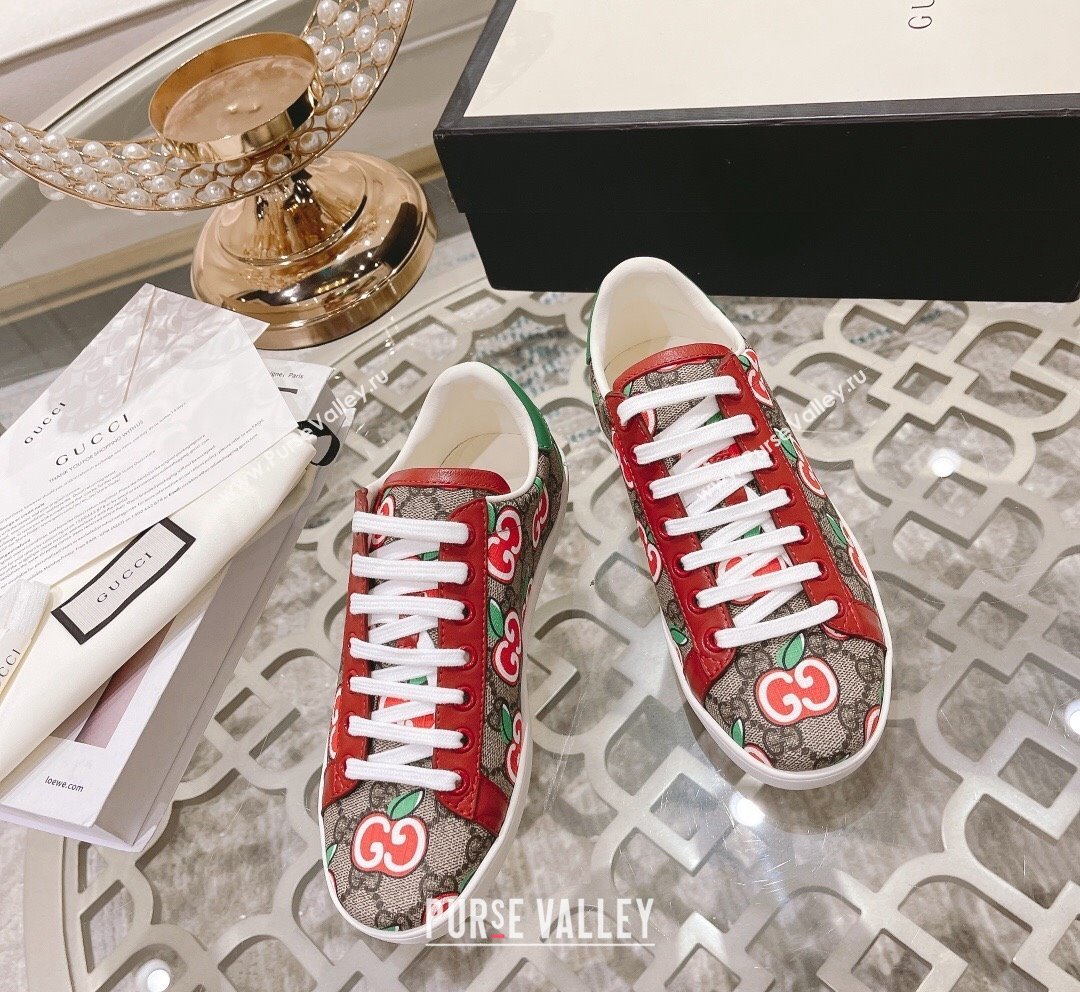 Gucci Ace GG Canvas Sneakers APPLES 25 2023 1012 (SS-231012096)