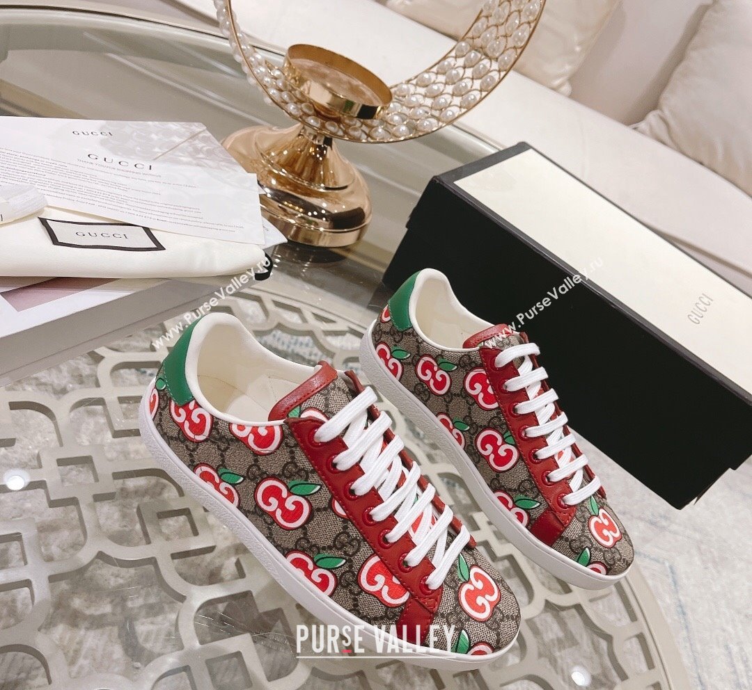 Gucci Ace GG Canvas Sneakers APPLES 25 2023 1012 (SS-231012096)