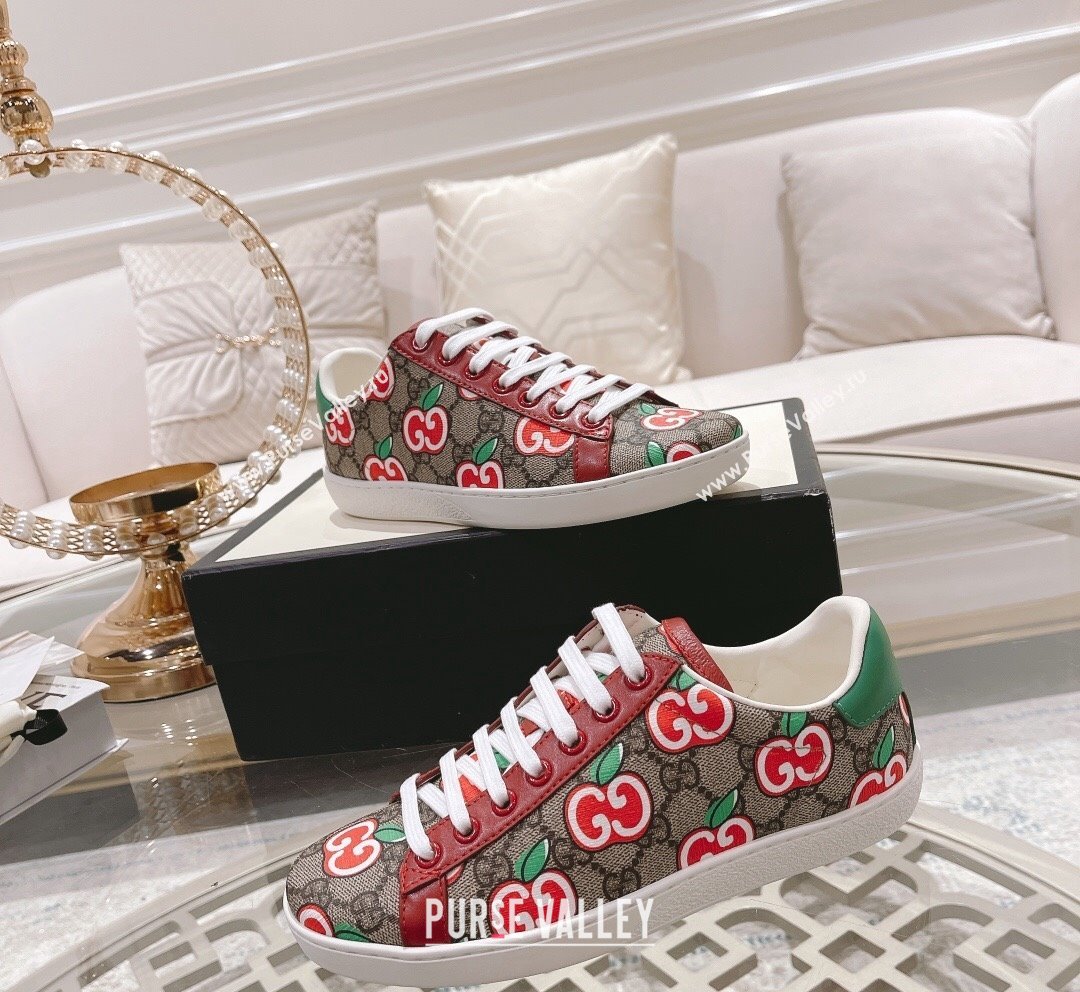 Gucci Ace GG Canvas Sneakers APPLES 25 2023 1012 (SS-231012096)