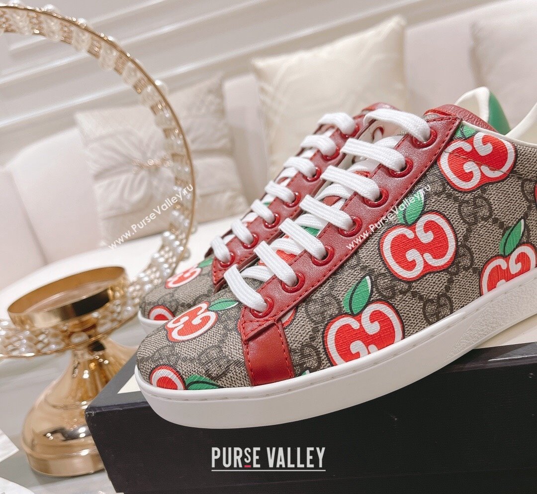 Gucci Ace GG Canvas Sneakers APPLES 25 2023 1012 (SS-231012096)