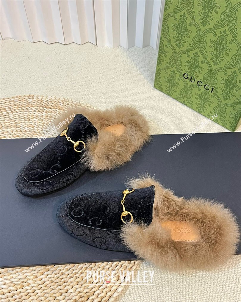 Gucci GG Velvet and Wool Slipper Black 2 2023 1024 (MD-231024020)