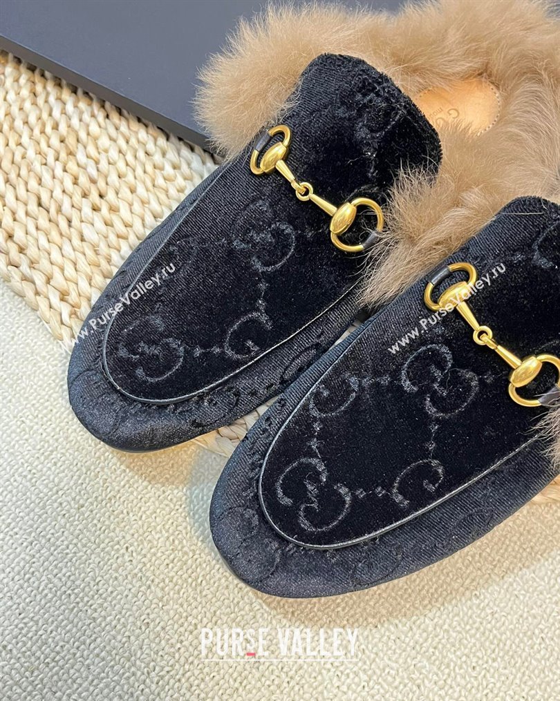 Gucci GG Velvet and Wool Slipper Black 2 2023 1024 (MD-231024020)