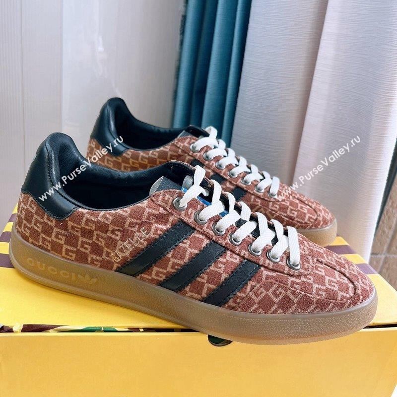 adidas x Gucci Gazelle G Suede Low-top Sneakers Brown 2023 1024 (GDX-231024004)