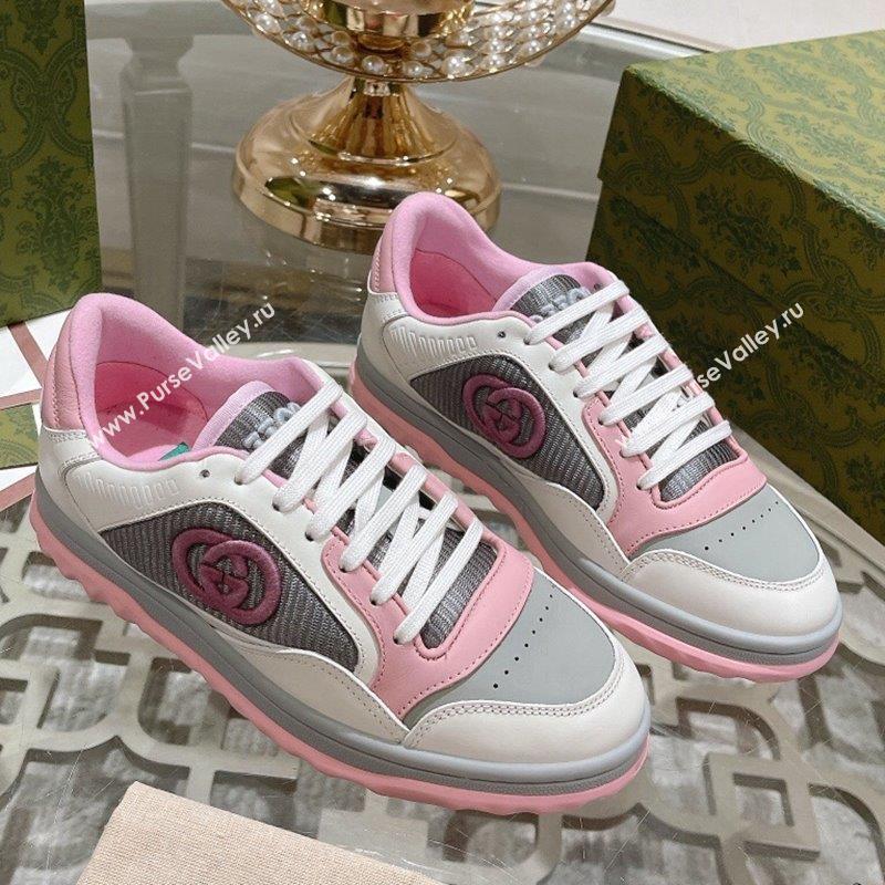 Gucci MAC80 Sneakers in Leather and Fabric Light Pink 2023 (SS-231025038)