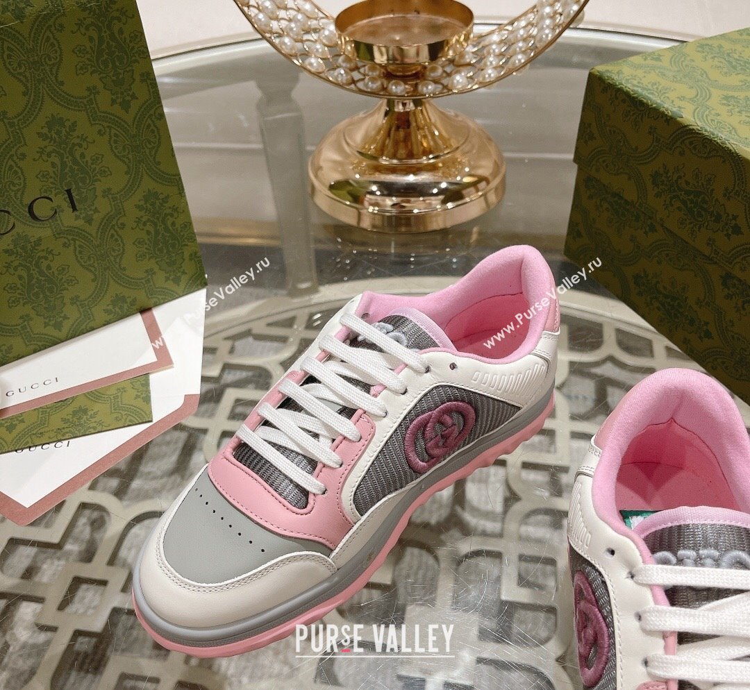 Gucci MAC80 Sneakers in Leather and Fabric Light Pink 2023 (SS-231025038)