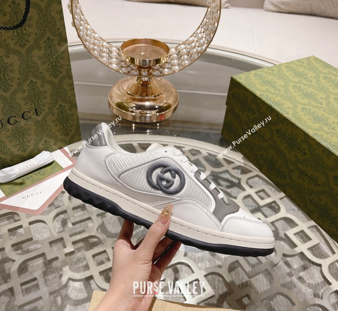 Gucci MAC80 Sneakers in Leather and Fabric Dark Grey 2023 (SS-231025040)