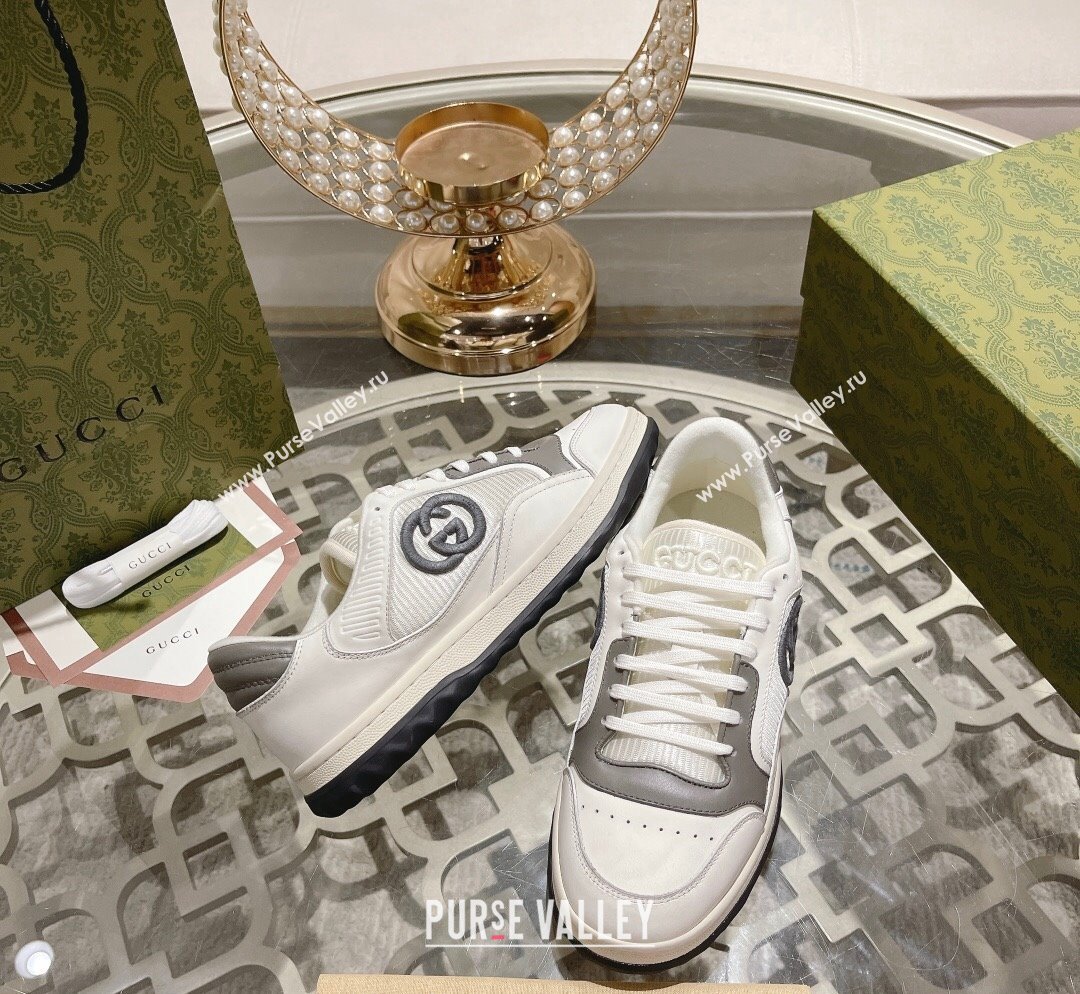 Gucci MAC80 Sneakers in Leather and Fabric Dark Grey 2023 (SS-231025040)