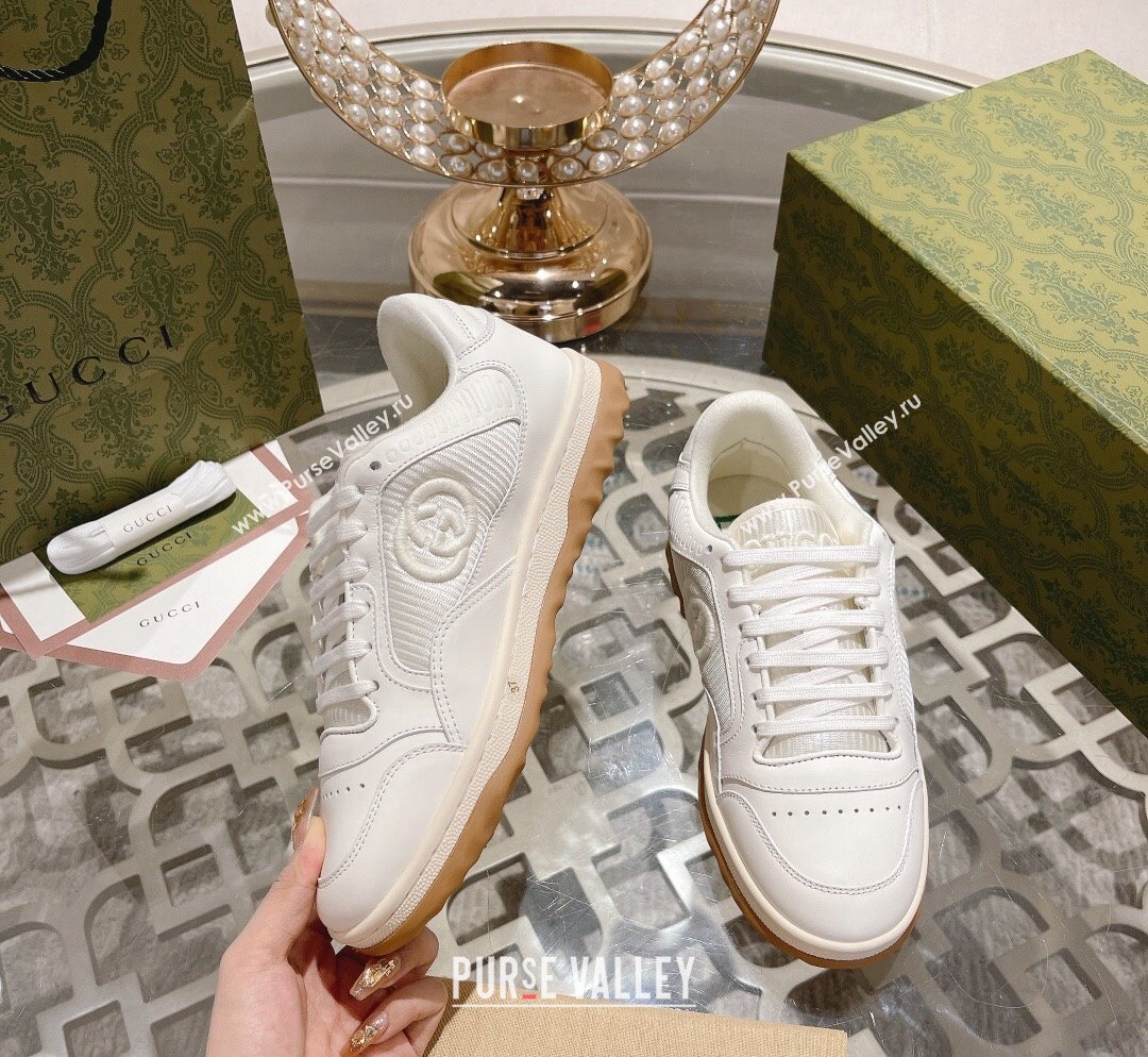 Gucci MAC80 Sneakers in Leather and Fabric White 3 2023 (SS-231025041)