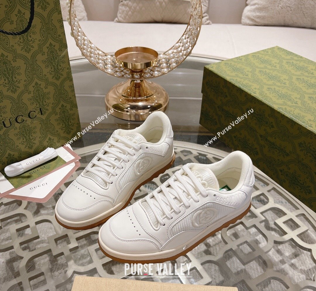 Gucci MAC80 Sneakers in Leather and Fabric White 3 2023 (SS-231025041)