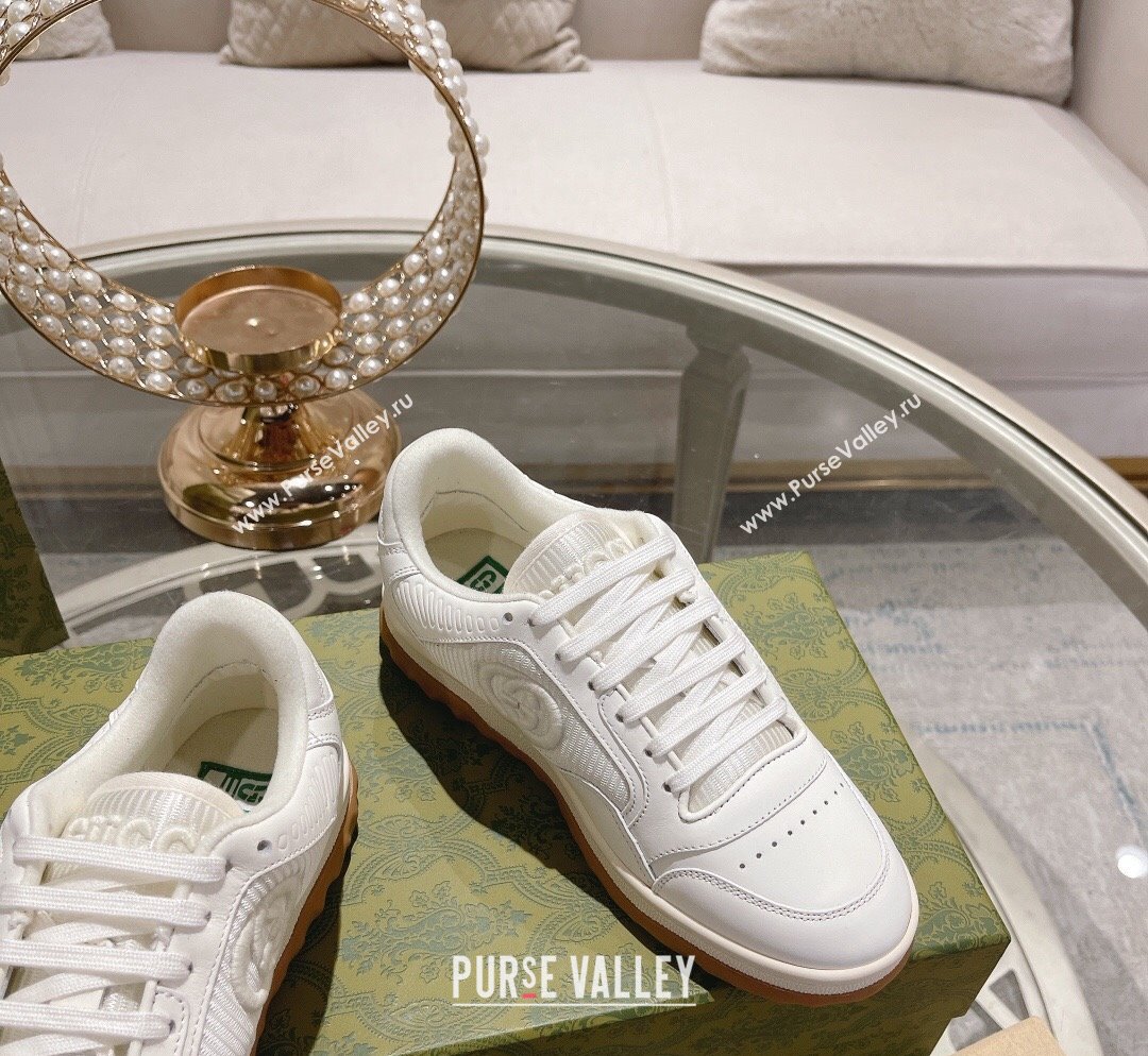 Gucci MAC80 Sneakers in Leather and Fabric White 3 2023 (SS-231025041)