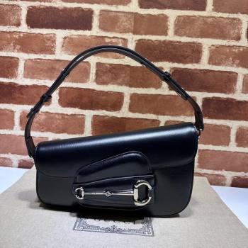 Gucci Horsebit 1955 Leather Small Shoulder Bag 764155 Black 2023 (DLH-231114043)