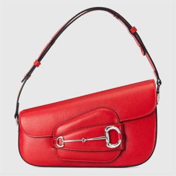 Gucci Horsebit 1955 Leather Small Shoulder Bag 764155 Red 2023 (DLH-231114045)