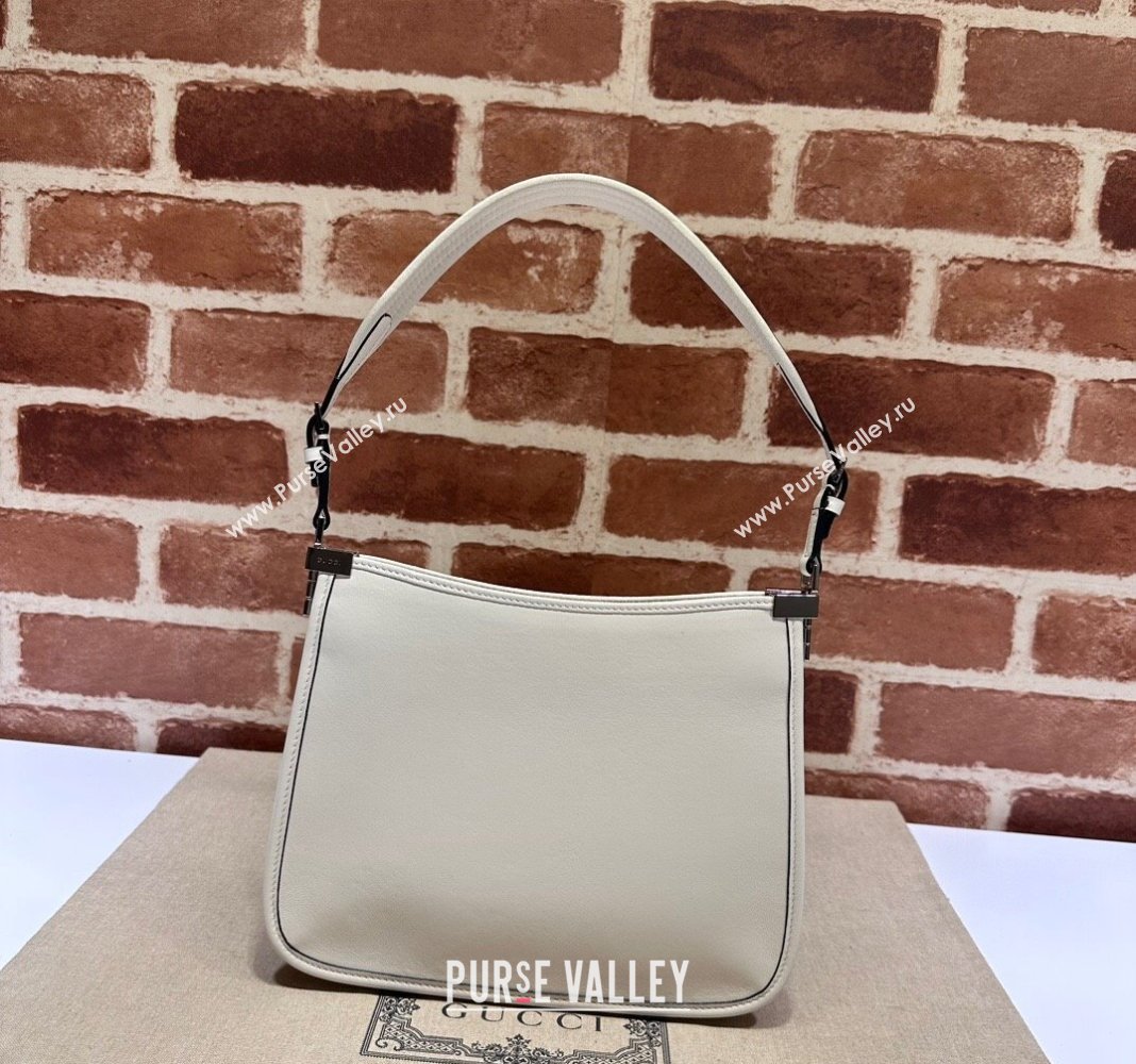 Gucci Horsebit Leather Slim Small Shoulder Bag ‎764191 White 2023 (DLH-231128027)