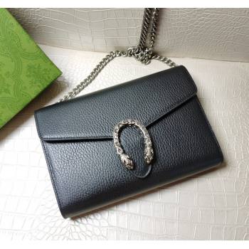 Gucci Dionysus Leather Chain Wallet 401231 Black 2024 (DLH-240219003)