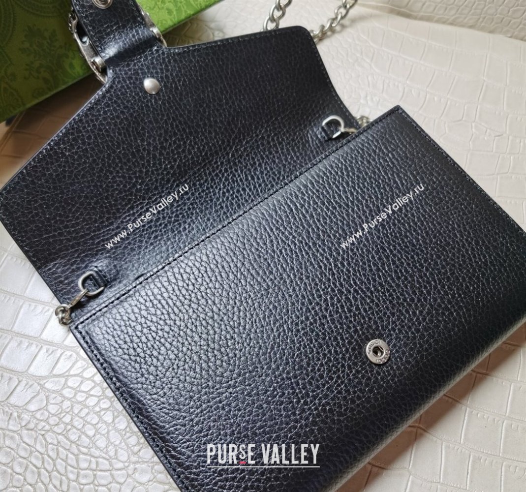 Gucci Dionysus Leather Chain Wallet 401231 Black 2024 (DLH-240219003)