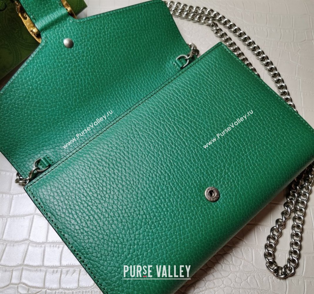 Gucci Dionysus Leather Chain Wallet 401231 Green 2024 (DLH-240219004)