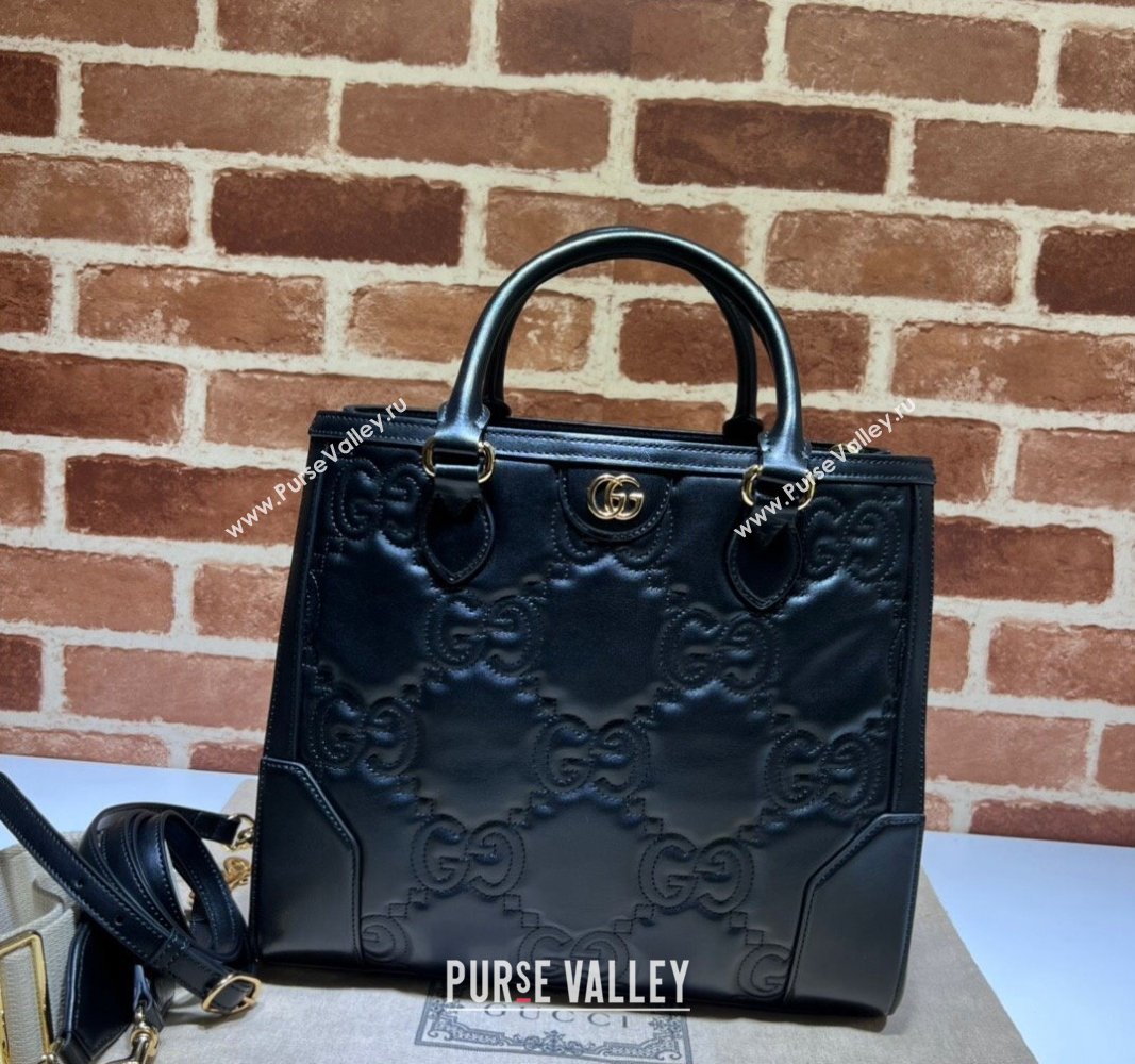 Gucci GG Matelasse Leather Tote bag 728236 Black 2023 (DLH-240219038)