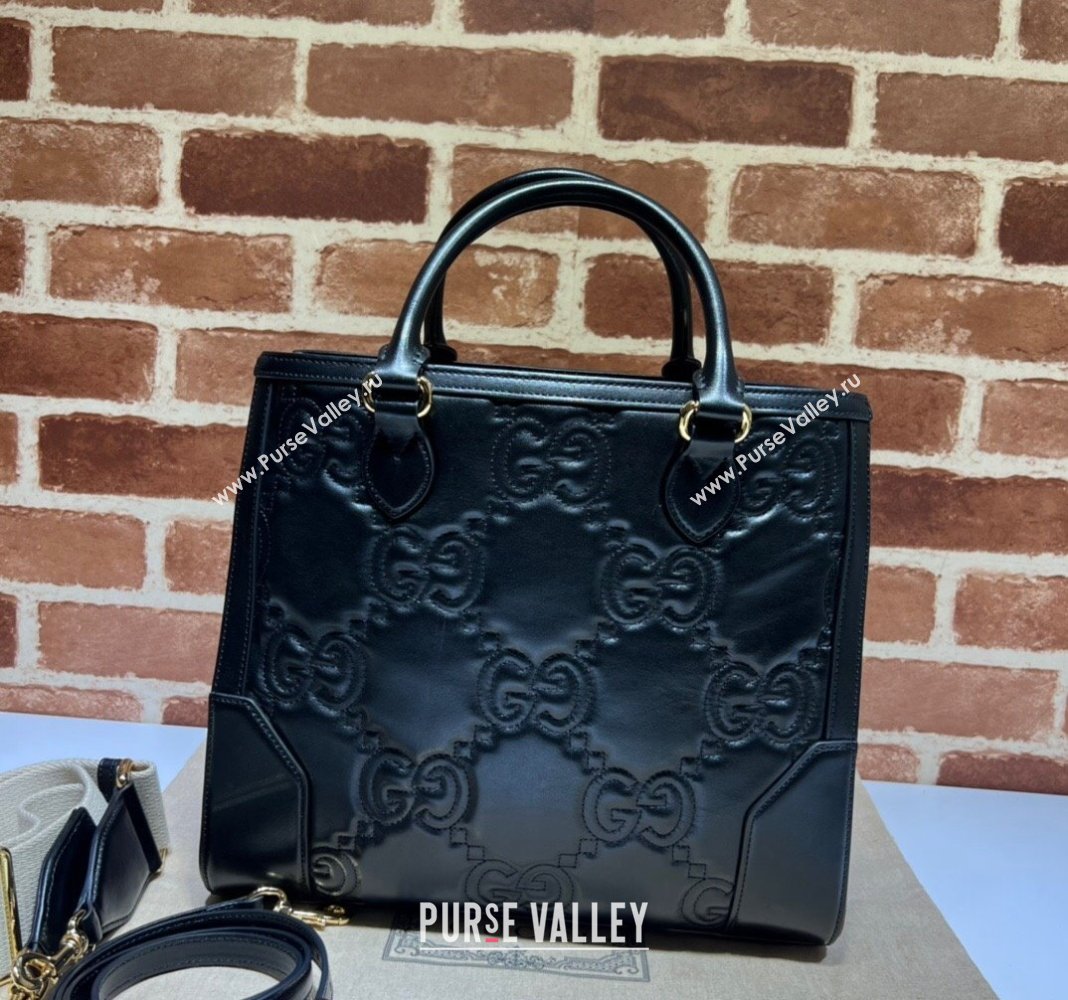 Gucci GG Matelasse Leather Tote bag 728236 Black 2023 (DLH-240219038)