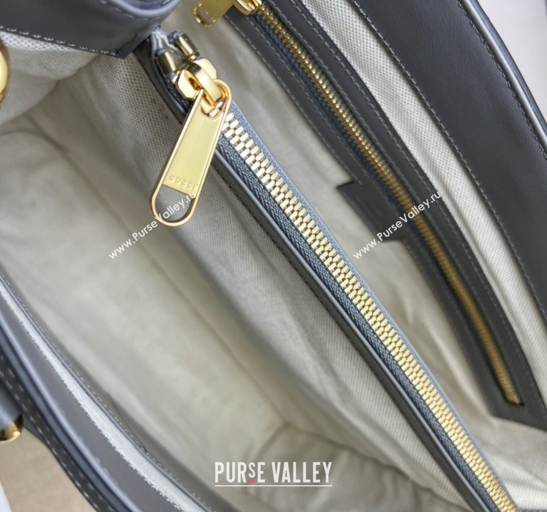 Gucci GG Matelasse Leather Tote bag 728236 Grey 2023 (DLH-240219039)