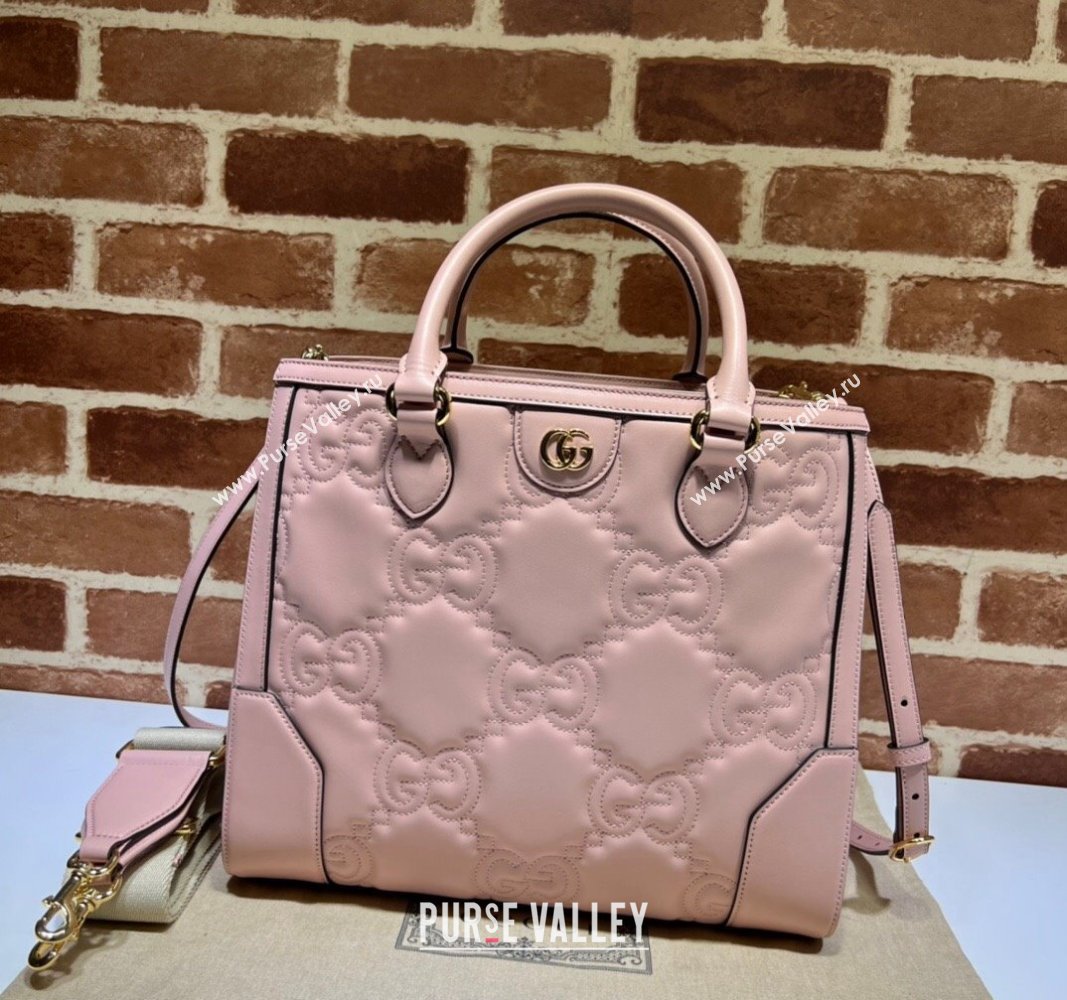 Gucci GG Matelasse Leather Tote bag 728236 Light Pink 2023 (DLH-240219040)