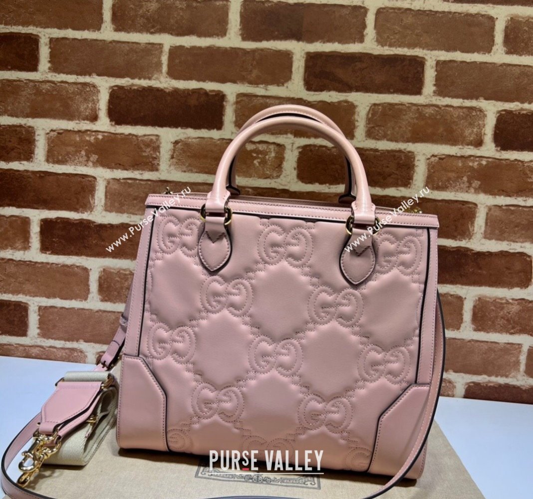 Gucci GG Matelasse Leather Tote bag 728236 Light Pink 2023 (DLH-240219040)