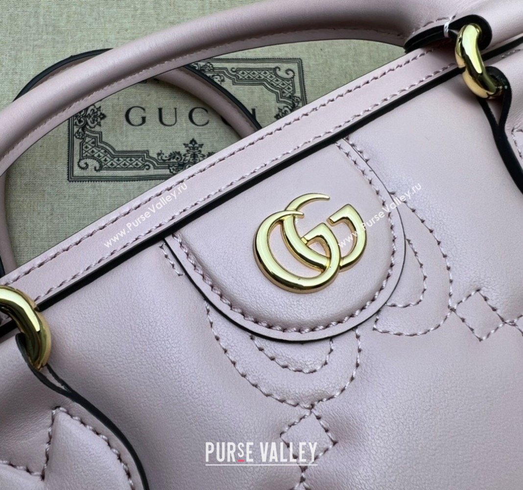 Gucci GG Matelasse Leather Tote bag 728236 Light Pink 2023 (DLH-240219040)