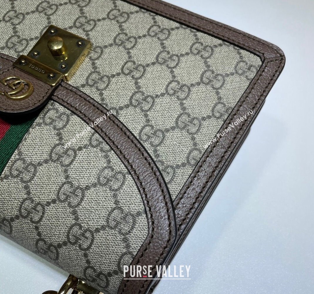 Gucci Ophidia Small Top Handle Bag 651055 Brown 2024 (DLH-240415018)