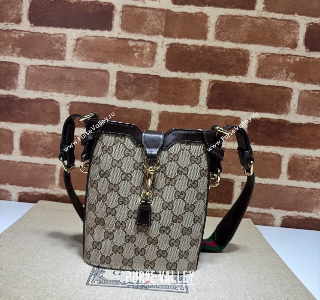 Gucci Original GG Canvas Mini Bucket Shoulder bag 782919 Beige/Coffee 2024 (DLH-240924031)