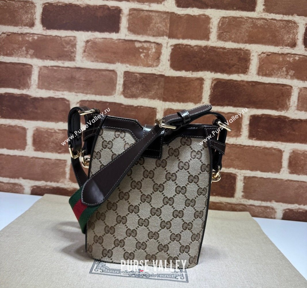 Gucci Original GG Canvas Mini Bucket Shoulder bag 782919 Beige/Coffee 2024 (DLH-240924031)