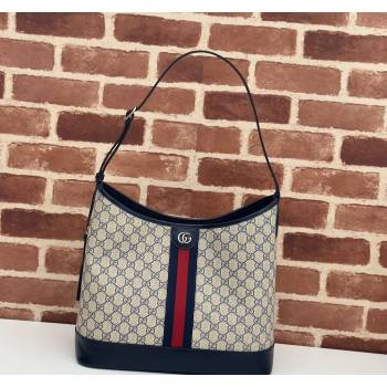 Gucci Ophidia GG Canvas Medium Shoulder Bag 781392 Blue 2024 (DLH-240521069)