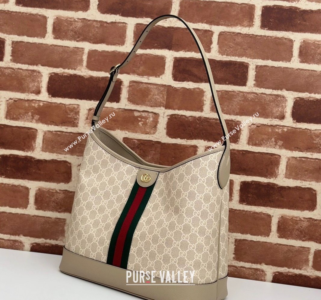 Gucci Ophidia GG Canvas Medium Shoulder Bag 781392 Beige 2024 (DLH-240521070)