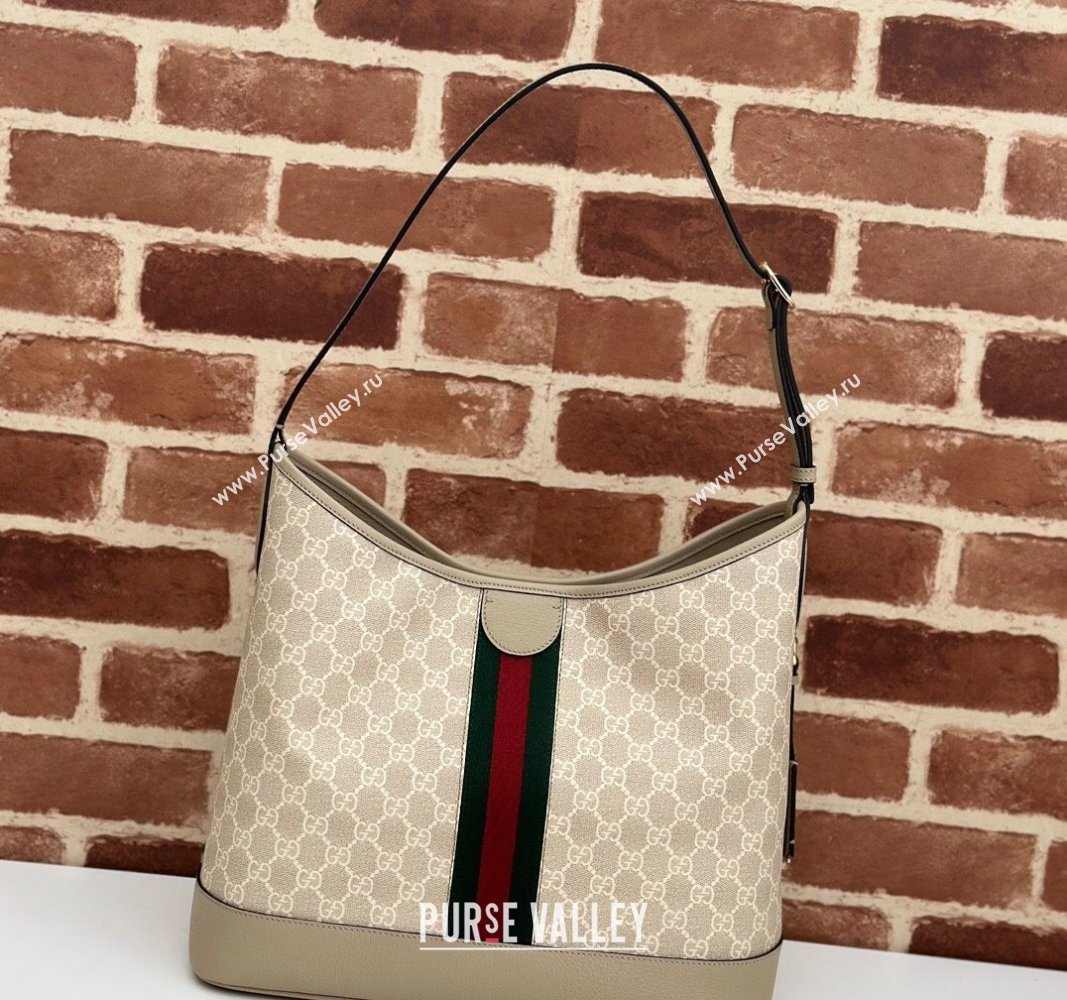 Gucci Ophidia GG Canvas Medium Shoulder Bag 781392 Beige 2024 (DLH-240521070)