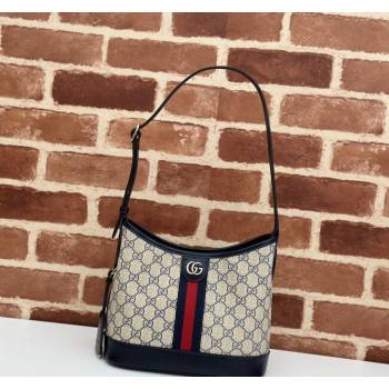 Gucci Ophidia GG Canvas Small Shoulder Bag 781402 Blue 2024 (DLH-240521072)