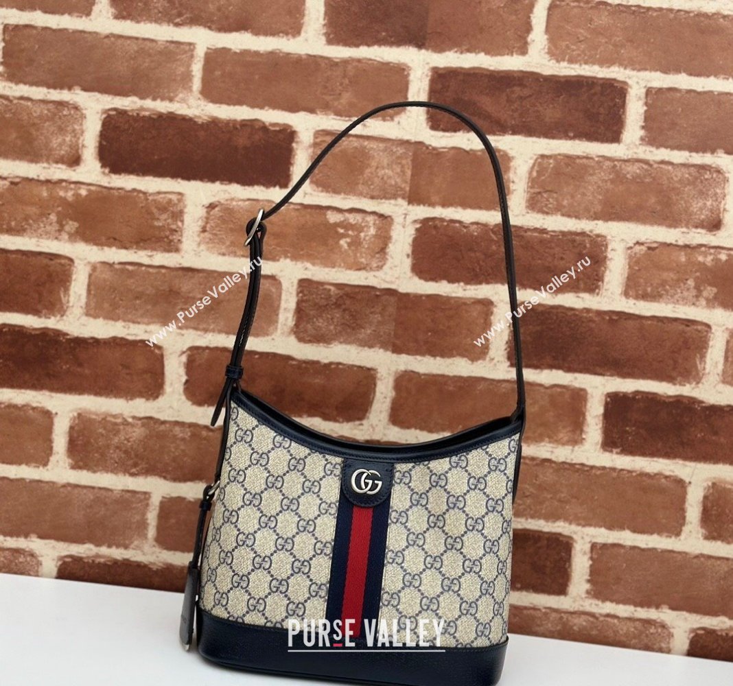 Gucci Ophidia GG Canvas Small Shoulder Bag 781402 Blue 2024 (DLH-240521072)