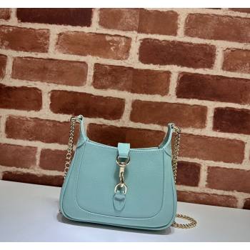 Gucci Jackie Notte Mini Bag in Crinkled Patent Leather ‎782889 Light Green 2024 (DLH-240521108)